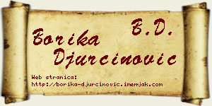 Borika Đurčinović vizit kartica